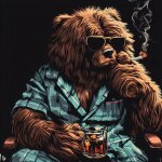 shaggy bear wearing sunglasses smoking cigar and drinking whiskey with jumpsuit digital art3.jpg