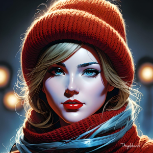Winter Magic-The Girl in the Red Hat